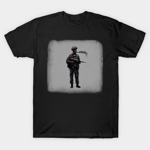 Soldier smoking T-Shirt by Arassa Army